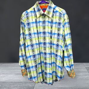 Men's Robert Graham Long Sleeve Button Up Shirt XL